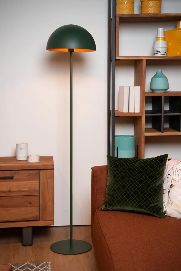 Lucide SIEMON - Lámpara de suelo - Ø 35 cm - 1xE27 - Verde - ambiente 2
